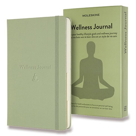 Papírenské zboží - Zápisník Moleskine Passion Wellness Journal - tvrdé desky L, zelený