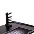 Papírenské zboží - ULTRADESK Biurko dla gracza INVADER - BLACK, 120x64 cm, 75 cm, podświetlenie LED, podkładka XL, uchwyt na słuchawki i napój
