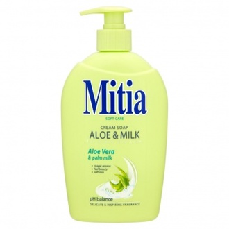 Papírenské zboží - Mýdlo tekuté Mitia Aloe Milk 500ml pumpičkou