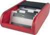 Papírenské zboží - Wizytownik biurkowy, czerwony, zamknięcie migawkowe, z sorterem, 300 wizytówek, HELIT