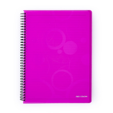 Papírenské zboží - Twin wire blok A5 PP NEO COLORI růžová