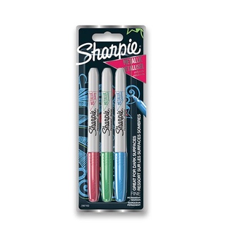 Papírenské zboží - Permanentní popisovač Sharpie Metallic blistr, 3 ks