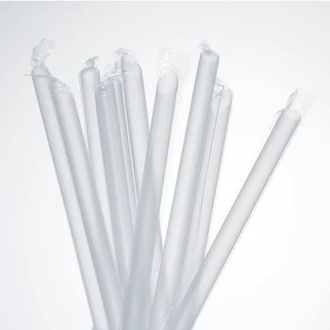 Papírenské zboží - BUBBLE TEA plastové slámky 12x210mm čirá [250 ks] (znovu použitelná)