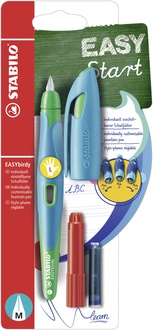 Papírenské zboží - Plnicí pero pro leváky se standardním hrotem M - STABILO EASYbirdy nebeská modř/zelená