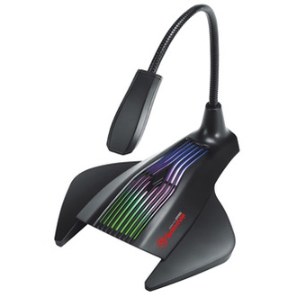 Papírenské zboží - Marvo, herní mikrofon MIC-01, mikrofon, bez regulace hlasitosti, černý, RGB podsvícený