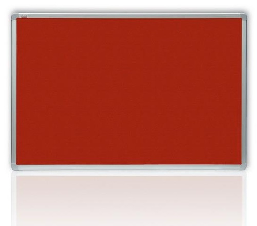 Papírenské zboží - Filcová červená tabule v hliníkovém rámu 120x90 cm