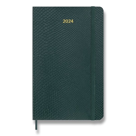 Papírenské zboží - Diář Moleskine Precious & Ethical 2024 L, týdenní, zelený, veganská kůže
