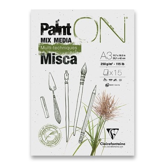Papírenské zboží - Blok Clairefontaine Paint On Misca A3, 15 listů, 250 g