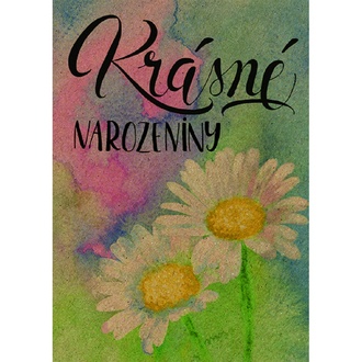 Papírenské zboží - Přáníčko BeBechy – recyklovaný papír - Narozeninové