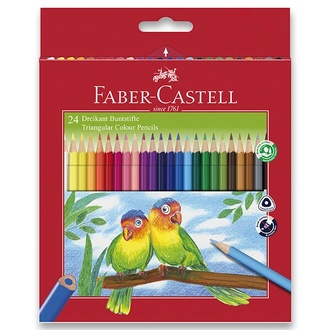 Papírenské zboží - Pastelky Faber-Castell 120524 trojhranné 24 barev + ořezávátko