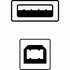 Papírenské zboží - USB kabel (2.0), USB A M - USB B M, 5m, czarny, Logo