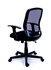 Papírenské zboží - Krzesło Executive, tkanina, oparcie siatkowe, czarna podstawa, MaYAH „Fun”, czarny