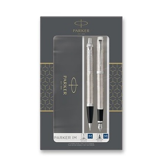 Papírenské zboží - Parker IM Stainless Steel CT sada plnicí a kuličkové pero