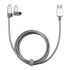 Papírenské zboží - USB kabel (2.0), USB A M - microUSB M + Apple Lightning M, 1m, 2 in 1 srebrny, Verbatim, box, 48869, regulowana końcówka Lightning