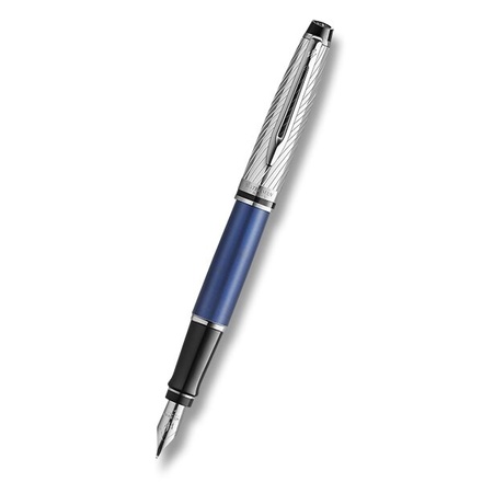 Papírenské zboží - Waterman Expert Deluxe Metalic Blue CT plnicí pero hrot F