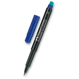 Papírenské zboží - Permanentní popisovač Faber-Castell 1523 S modrý