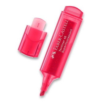 Papírenské zboží - Zvýrazňovač Faber-Castell Textliner 1546 červený