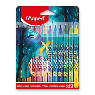 Papírenské zboží - Dětské fixy Maped Dragon - 12 barev