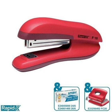 Papírenské zboží - Stolní sešívačka Rapid F18, Červená