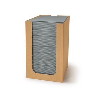 Papírenské zboží - Ubrousek PREMIUM šedý 20 x 20 cm v boxu [100 ks]