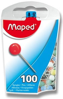 Papírenské zboží - Špendlíky malé, 100 ks, mix barev