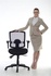 Papírenské zboží - Krzesło biurowe ergonomiczne, siatka.tkanina, oparcie siatkowe, chromowana podstawa, MaYAH, „Creati