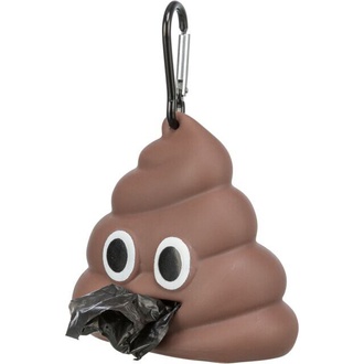 Papírenské zboží - Zásobník POOP na sáčky na exkrementy, 8 x 5 cm / 15 sáčků, PVC