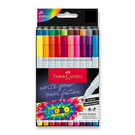 Papírenské zboží - Fixy Faber-Castell Grip Boldpen - 20 ks