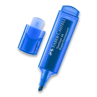 Papírenské zboží - Zvýrazňovač Faber-Castell Textliner 1546 modrý