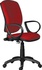 Papírenské zboží - Krzesło biurowe, tkanina, czarna podstawa, Nuvola, czerwony