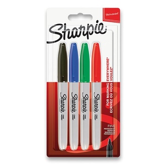 Papírenské zboží - Permanentní popisovač Sharpie Fine sada 4 ks