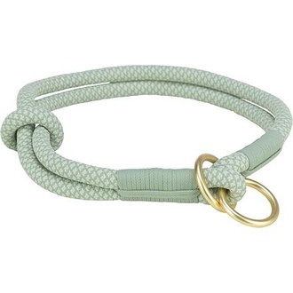 Papírenské zboží - Soft Rope kulatý polostahovací obojek, šalvěj/máta L-XL: 55 cm/ 10 mm