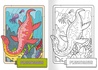 Papírenské zboží - Kolorowanka - A4 - z naklejkami - Dinozaury