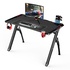 Papírenské zboží - ULTRADESK Biurko dla gracza INVADER - BLACK, 120x64 cm, 75 cm, podświetlenie LED, podkładka XL, uchwyt na słuchawki i napój