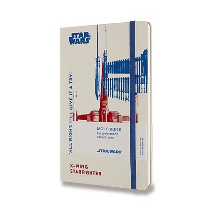Papírenské zboží - Zápisník Moleskine Star Wars - tvrdé desky L, linkovaný, X-Wing