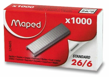 Papírenské zboží - Drátky Maped 26/6 - 1000 ks