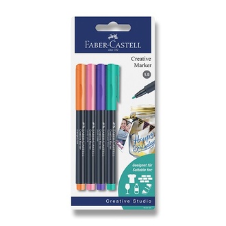 Papírenské zboží - Popisovače Faber-Castell 4 ks, blistr
