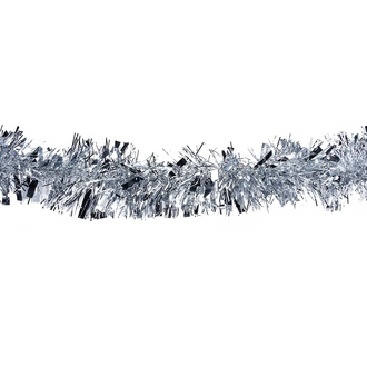 Papírenské zboží - Dekorativní řetěz (PET) stříbrný průměr 11cm x 2m [1 ks]