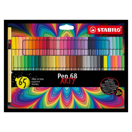 Papírenské zboží - Prémiový vláknový fix - STABILO Pen 68 - ARTY - 65 ks sada