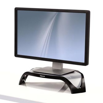 Papírenské zboží - Podstavec Smart Suites pod monitor, nastavitelná výška, černo-stříbrný, plast, 10 kg nosn