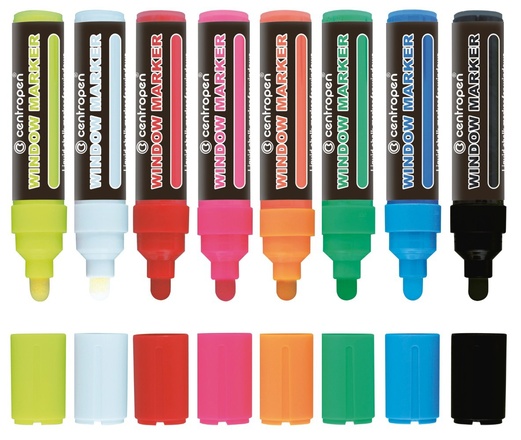 Papírenské zboží - Křídový fix na sklo Centropen JUMBO WINDOW 9121