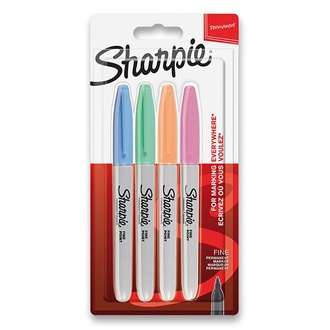 Papírenské zboží - Permanentní popisovač Sharpie Fine sada 4 ks, pastelové barvy