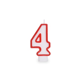 Papírenské zboží - Číslová svíčka "4" 75 mm [1 ks]