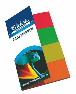 Papírenské zboží - Značkovací proužky, mix barev, 4x40 lístků, 20x50 mm, VICTORIA