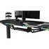 Papírenské zboží - ULTRADESK Biurko dla gracza FORCE - szare, 166x70 cm, 76.5 cm, z podkładką pod mysz XXL, uchwyt na napoje i słuchawki