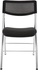 Papírenské zboží - Krzesło składane "CPDIVA", srebrno-czarne, metalowo-tekstylne, ALBA