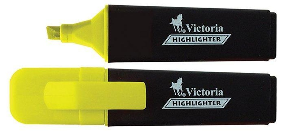 Papírenské zboží - Zvýrazňovač  "Color 100", žlutý, 1-5mm, VICTORIA