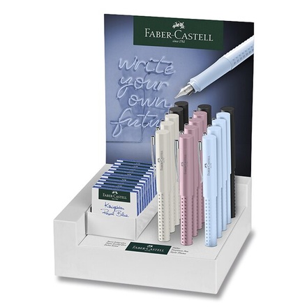 Papírenské zboží - Kuličkové pero Faber-Castell Grip 2010 Harmony stojánek, 15 ks, hrot F, M