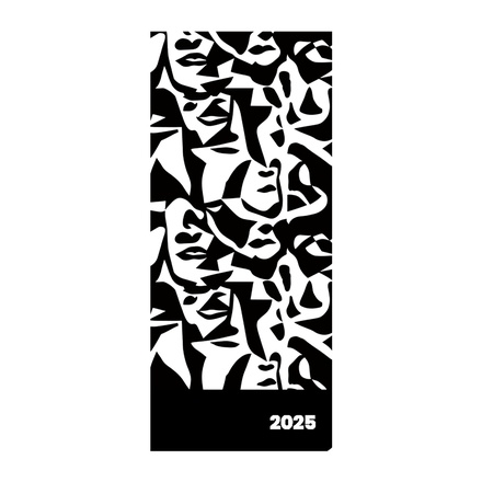 Papírenské zboží - Diář PVC měsíční 2025 Faces