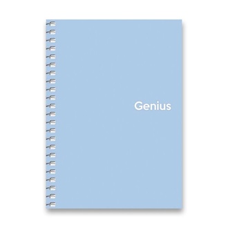 Papírenské zboží - Kroužkový blok Shkolyaryk Genius B5, čtverečkovaný, 80 listů, mix barev